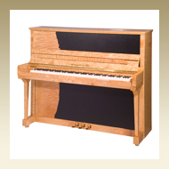 Steingraeber & Söhne Upright Piano - Model 130 PS Quilted Maple